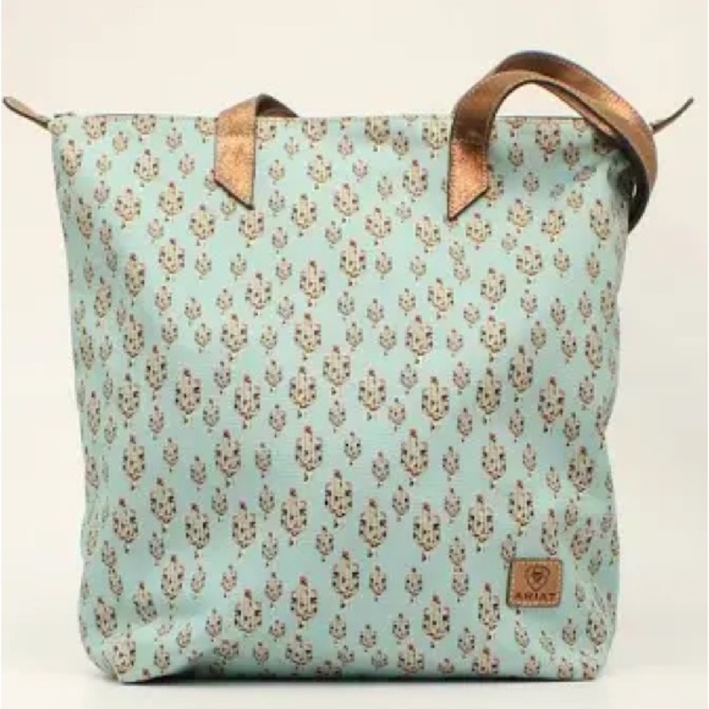 Ariat Women's Patterned Tote with Brown Accents